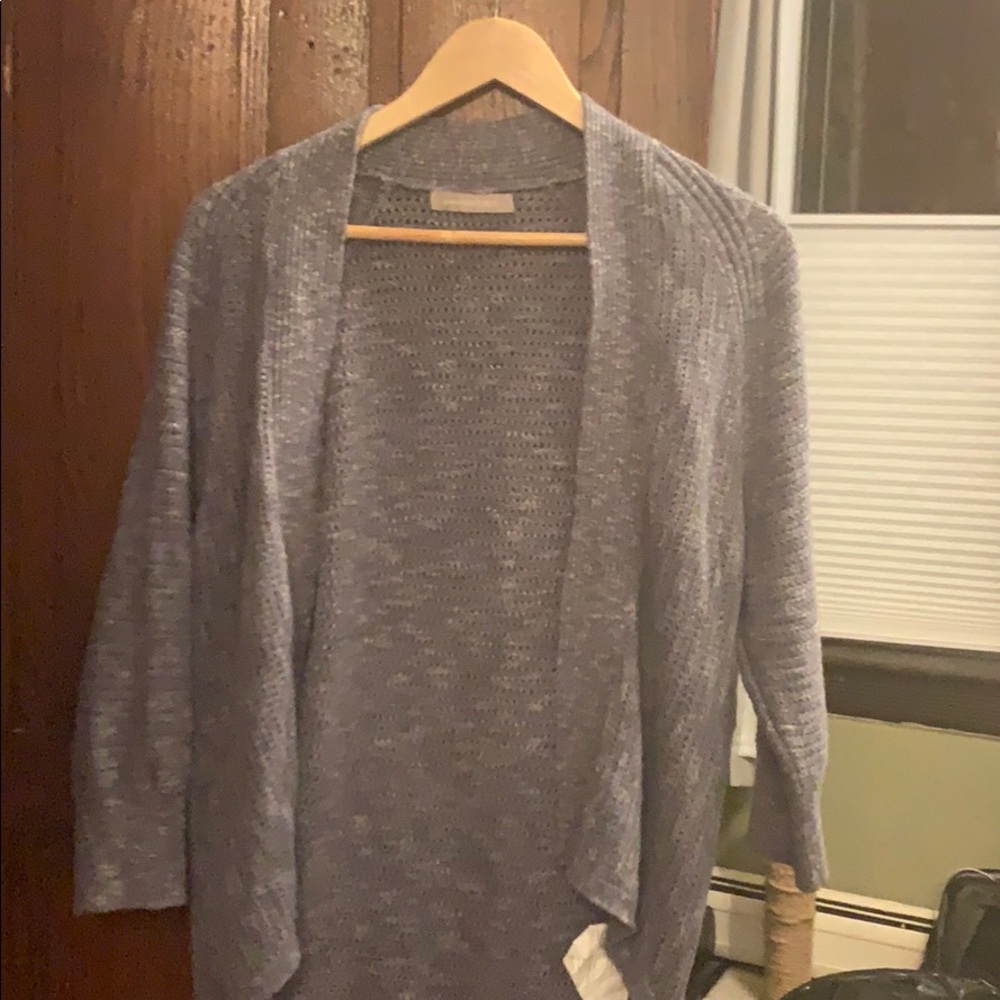 Banana Republic Mid Sleeve Grey Long Cardigan